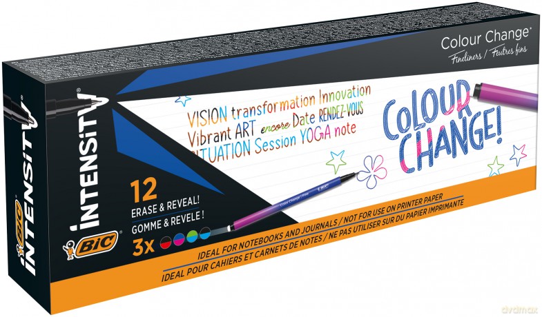 Cienkopisy zmieniające kolor BIC Intensity Color Change 12 kolorów