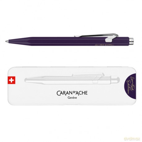 Długopis 849 Dark Purple CARAN D'ACHE w pudełku fioletowy