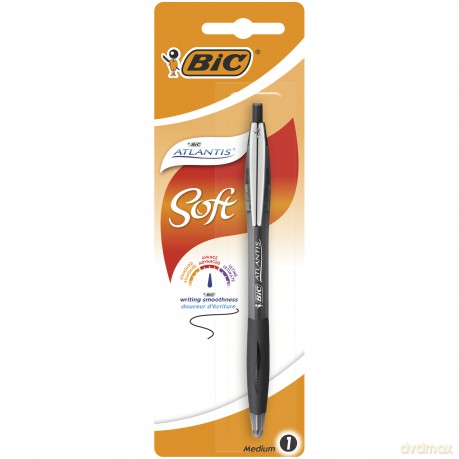 Długopis Atlantis Soft BIC czarny blister