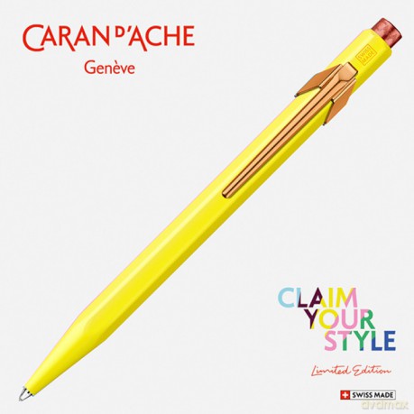 Długopis CARAN DACHE 849 Claim Your Style Ed2 Canary Yellow M w pudełku żółty