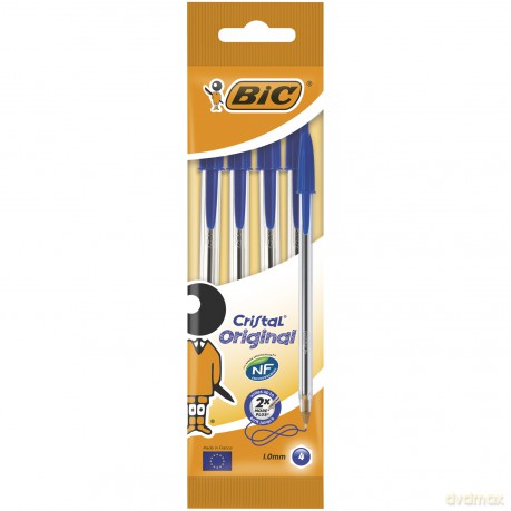 Długopis Cristal Original BIC niebieski doypack 4szt