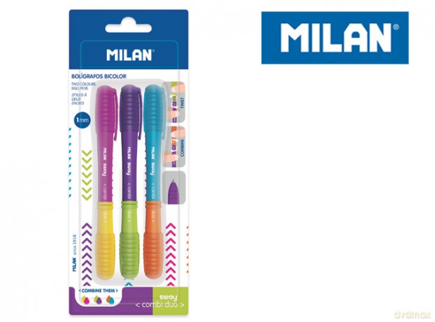 Długopis Milan sway combi duo 3 sztuki na blistrze