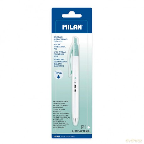 Długopis P1 Antibacterial Milan niebieski 1 szt. Na blistrze