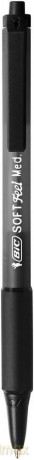 Długopis Soft Feel BIC czarny blister 3szt