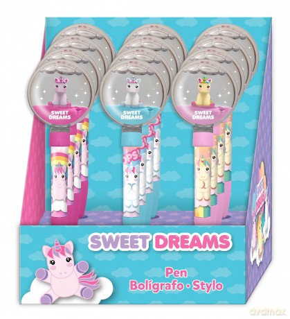 Długopis Sweet Dreams z liquidowym toperem jednorożec KL11224 mix wzorów 1 szt.