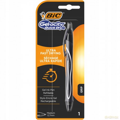 Długopis żelowy Gel-ocity Quick Dry BIC czarny blister
