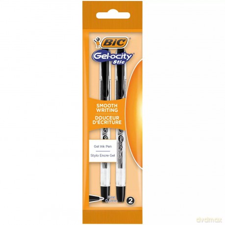 Długopis żelowy Gel-ocity Stic BIC 0.5mm czarny pouch 2szt