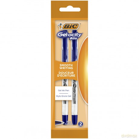 Długopis żelowy Gel-ocity Stic BIC 0.5mm niebieski pouch 2szt