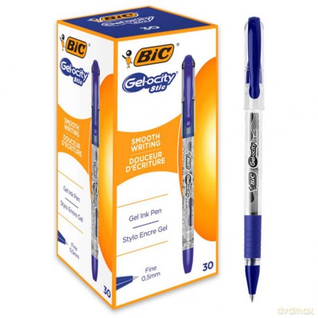 Długopis żelowy Gel-ocity Stic BIC 0.5mm niebieski pudełko 30szt