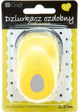 Dziurkacz ozdobny Jajko 2,5cm mix