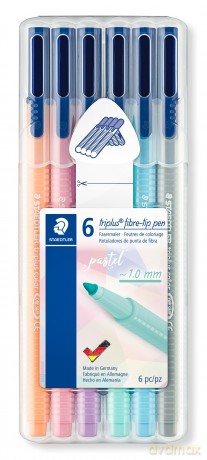 Flamaster Triplus 1 mm PASTEL 6 szt. w etui Staedtler