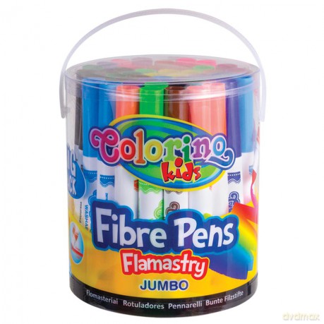 Flamastry Colorino Kids jumbo ze stożkową końcówką 48 sztuk tuba 12 kolorów