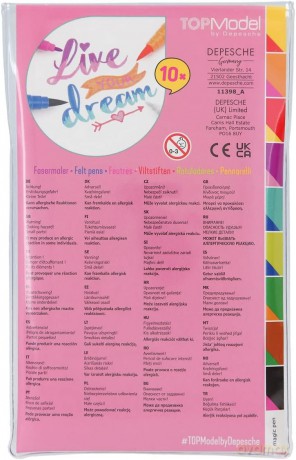 Flamastry magiczne dwustronne TOP Model 11398A 10 kolorów