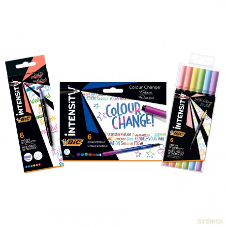 Flamastry zestaw BIC Intensity Bundle Color Change+Intensity High+Pastel Dual Tip 18 sztuk