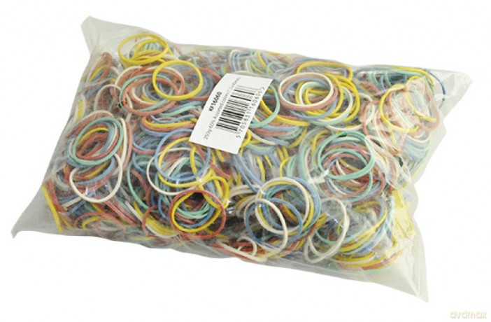 Gumki recepturki Q-CONNECT 250g średnica 25mm mix kolorów