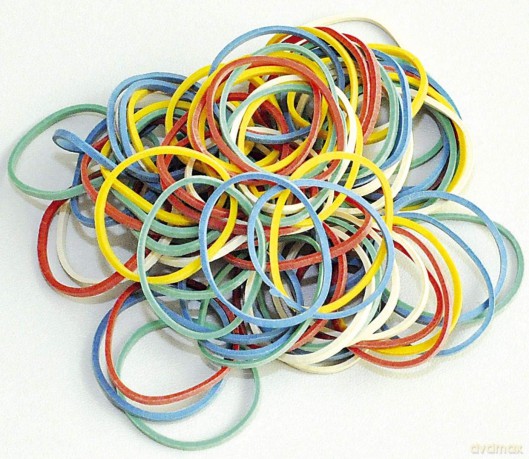 Gumki recepturki Q-CONNECT 250g średnica 25mm mix kolorów