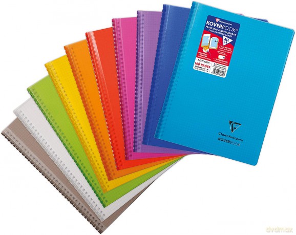 Kołozeszyt A4 80K kartka KoverBook PP 1 sztuka mix kolorów