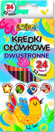 Kredki ołówkowe trójkątne dwustronne Kolori Premium Penmate 12/24 TT8311