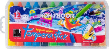 Kredki woskowe wykręcane Tempera stick DH3955 Koh-I-Noor 12 kolorów