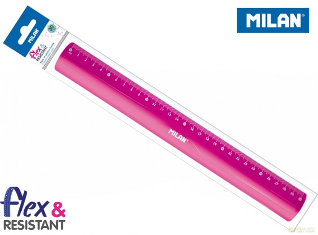 Linijka Milan 30 cm różowa na blistrze