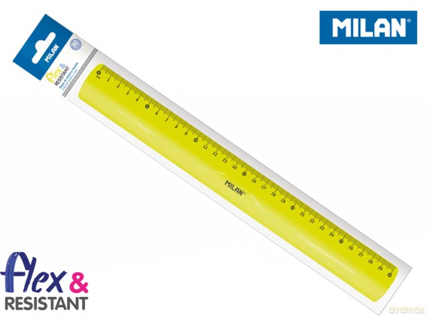 Linijka Milan 30 cm żółta na blistrze