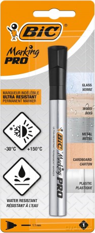 Marker okrągła końcówka Marking PRO BIC czarny Blister