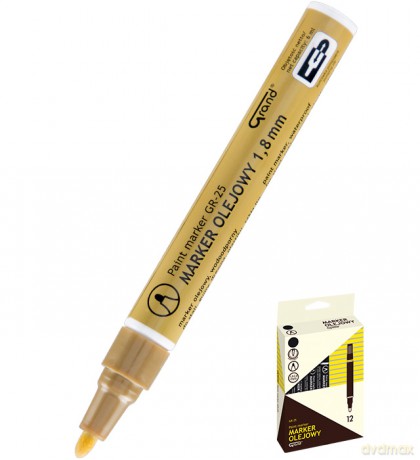 Marker olejowy Grand GR-25 złoty 1 sztuka