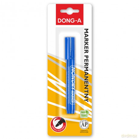 Marker permanentny Dong-a okrągła końcówka niebieski na blistrze