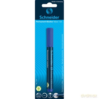 Marker permanentny Schneider Maxx 133 ścięty 1-4mm niebieski blister