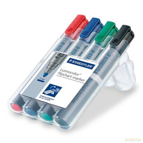 Marker Staedtler Lumocolor flipchart do tablic okrągły 4 kolory