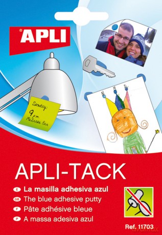 Masa mocująca niebieska APLI Apli-Tack w bloku57g