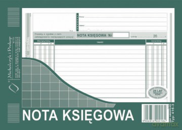 Nota Księgowa A5