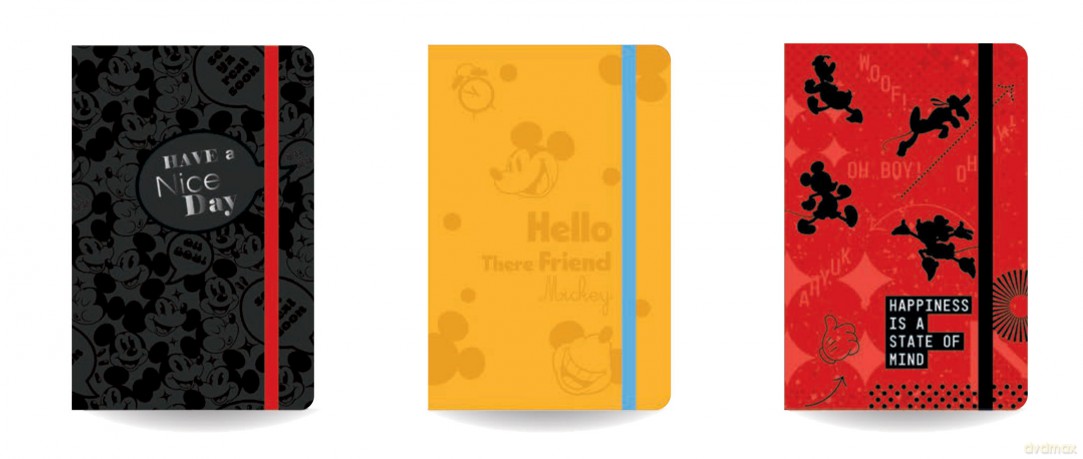 Notes A5 80k. linia z gumką Disney fashion Mickey Mouse 1 szt. mix