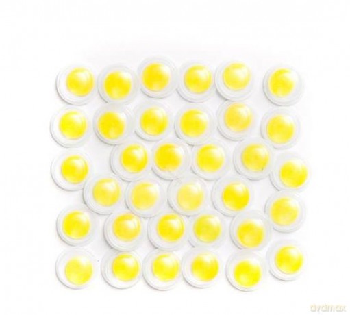 Oczka ruchome samoprzylepne 8 mm żółte 36 szt
