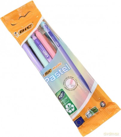 Ołówek automatyczny HB z gumką BIC Matic Pastel 0.7mm Pouch 5szt