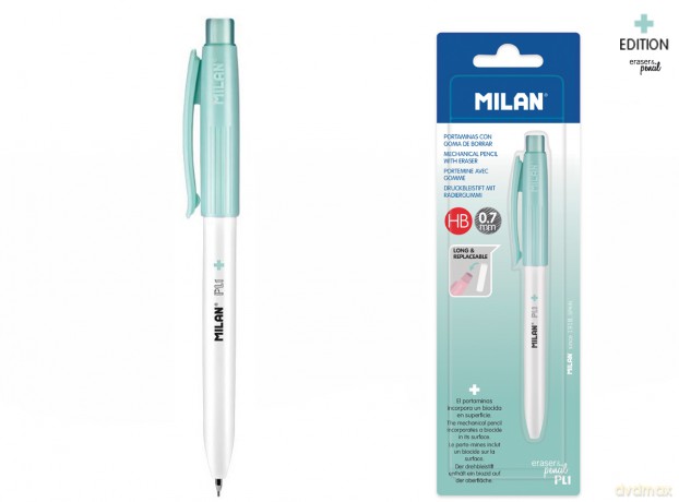Ołówek automatyczny Milan PL1 ANTIBACTERIAL HB 0,7 mm zielony na blistrze