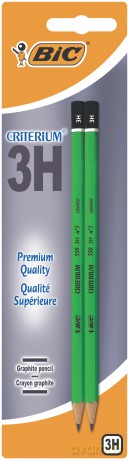 Ołówek bez gumki BIC Criterium 550 3H 2szt blister