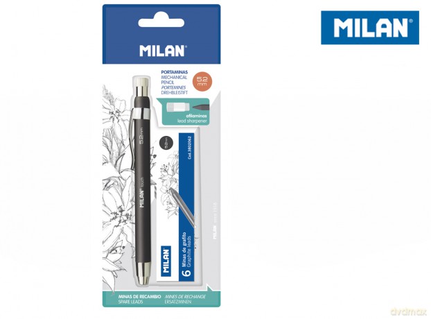 Ołówek KUBUŚ TOUCH MILAN 5,2 mm + grafity 6 sztuk