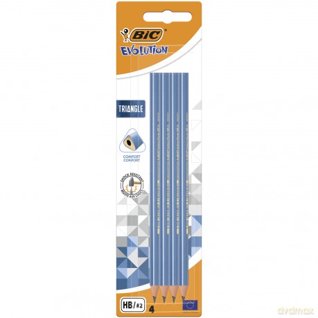 Ołówek trójkątny bez gumki Evolution Triangle BIC Blister 4szt