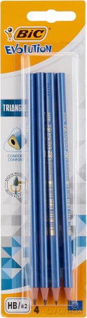 Ołówek trójkątny bez gumki Evolution Triangle BIC Blister 4szt