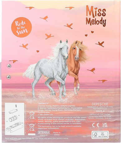 Pamiętnik grający na kod Miss Melody 12419A