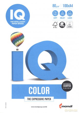 Papier ksero iq color w miksie kolorów intensywnych A4 80g 100 ark