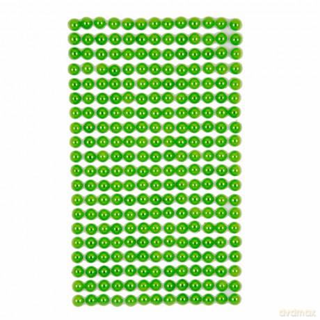 Perełki samoprzylepne green 6mm 260 szt.
