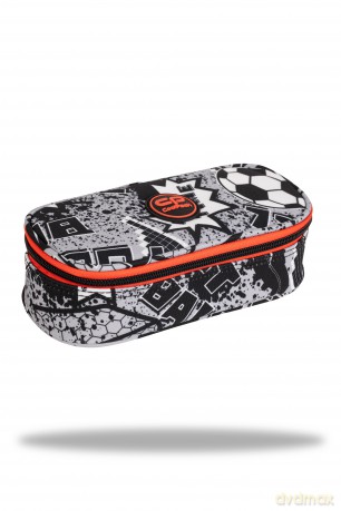 Piórnik owalny Coolpack campus grey ball