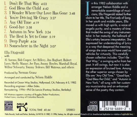 Ella Fitzgerald: The Best Is Yet To Come [CD]