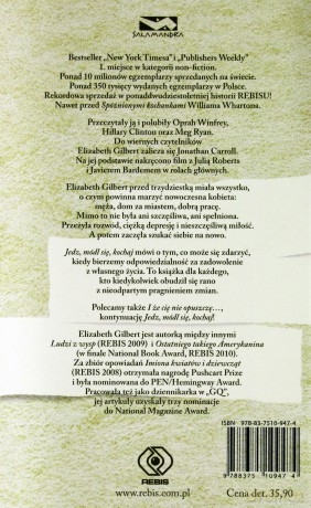 Jedz Módl Się Kochaj Wyd.2012 - Elizabeth Gilbert  [KSIĄŻKA]