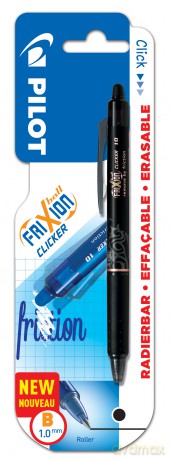 Pióro kulkowe Frixion Clicker Pilot 1.0 czarny blister