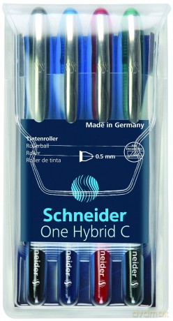 Pióro kulkowe schneider one hybrid c 0,5 mm w etui 4 kolory