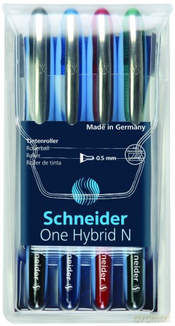 Pióro kulkowe schneider one hybrid n 0,5 mm w etui 4 kolory