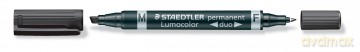 Pisak dwustronny Lumocolor Duo wodoodporny 1 szt. czarny Staedtler